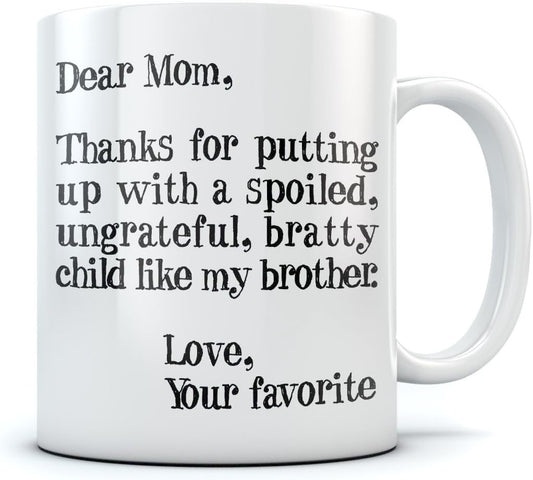 Mug-nificent Mom Brew-Ha-Ha: Coffee Happiness in a 15 Oz. White Vessel from Your Favorite Tiny Humans!