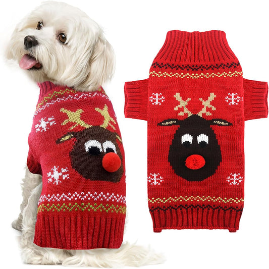 Rudolph's Rejected Dog Sweater: The Perfect Holiday Outfit for Pooches Who Prefer to Skip the Festivities!